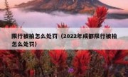 限行被拍怎么处罚（2022年成都限行被拍怎么处罚）