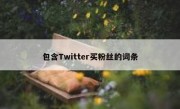 包含Twitter买粉丝的词条