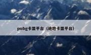 pubg卡盟平台（绝地卡盟平台）