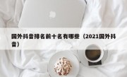 国外抖音排名前十名有哪些（2021国外抖音）