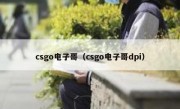 csgo电子哥（csgo电子哥dpi）