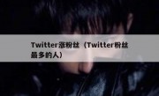 Twitter涨粉丝（Twitter粉丝最多的人）