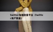 twitter加播放量平台（twitter用户数量）