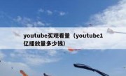 youtube买观看量（youtube1亿播放量多少钱）