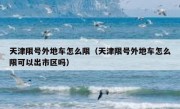 天津限号外地车怎么限（天津限号外地车怎么限可以出市区吗）