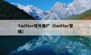 Twitter境外推广（twitter营销）