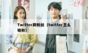 Twitter刷粉丝（twitter怎么吸粉）