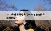 2022年唐山限号表（2022年唐山限号最新调整）