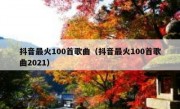 抖音最火100首歌曲（抖音最火100首歌曲2021）