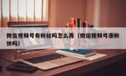 微信视频号有粉丝吗怎么弄（微信视频号涨粉快吗）