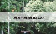 cf辅助（cf辅助瞄准怎么关）