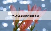 TikTok买评论的简单介绍