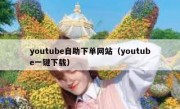 youtube自助下单网站（youtube一键下载）