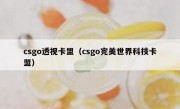 csgo透视卡盟（csgo完美世界科技卡盟）