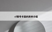 cf黑号卡盟的简单介绍