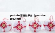 youtube涨粉丝平台（youtube100万粉丝）