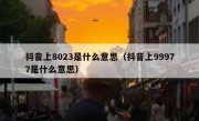 抖音上8023是什么意思（抖音上99977是什么意思）