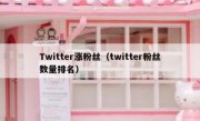 Twitter涨粉丝（twitter粉丝数量排名）