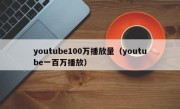 youtube100万播放量（youtube一百万播放）