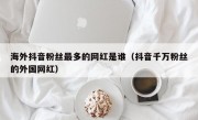 海外抖音粉丝最多的网红是谁（抖音千万粉丝的外国网红）