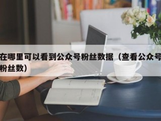 在哪里可以看到公众号粉丝数据（查看公众号粉丝数）