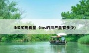 INS买观看量（ins的用户量有多少）