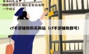 cf手游辅助购买网站（cf手游辅助群号）