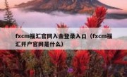 fxcm福汇官网入金登录入口（fxcm福汇开户官网是什么）