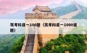 驾考科目一100题（驾考科目一1000道题）