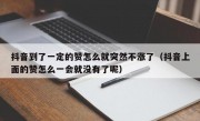 抖音到了一定的赞怎么就突然不涨了（抖音上面的赞怎么一会就没有了呢）