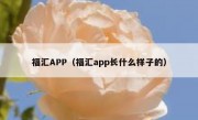 福汇APP（福汇app长什么样子的）