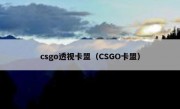 csgo透视卡盟（CSGO卡盟）