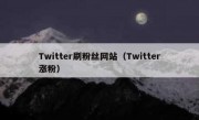 Twitter刷粉丝网站（Twitter涨粉）