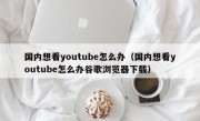 国内想看youtube怎么办（国内想看youtube怎么办谷歌浏览器下载）