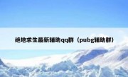 绝地求生最新辅助qq群（pubg辅助群）