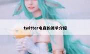 twitter电商的简单介绍