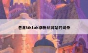 包含tiktok涨粉丝网站的词条