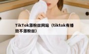 TikTok涨粉丝网站（tiktok有播放不涨粉丝）