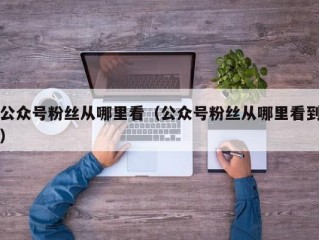 公众号粉丝从哪里看（公众号粉丝从哪里看到）