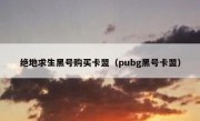 绝地求生黑号购买卡盟（pubg黑号卡盟）