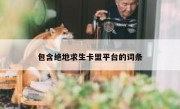 包含绝地求生卡盟平台的词条