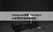 Instagram涨赞（Instagram点赞的作品在哪里看）