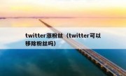 twitter涨粉丝（twitter可以移除粉丝吗）