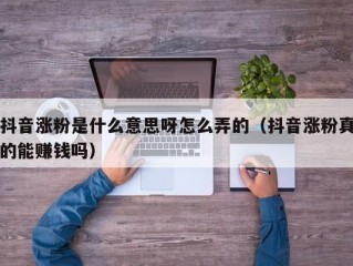 抖音涨粉是什么意思呀怎么弄的（抖音涨粉真的能赚钱吗）