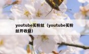 youtube买粉丝（youtube买粉丝开收益）