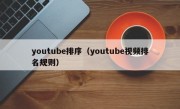 youtube排序（youtube视频排名规则）