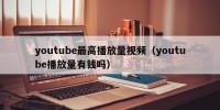 youtube最高播放量视频（youtube播放量有钱吗）