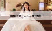 推特加粉丝（twitter推特加粉）