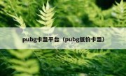 pubg卡盟平台（pubg低价卡盟）