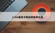 1.6m是多少粉丝的简单介绍